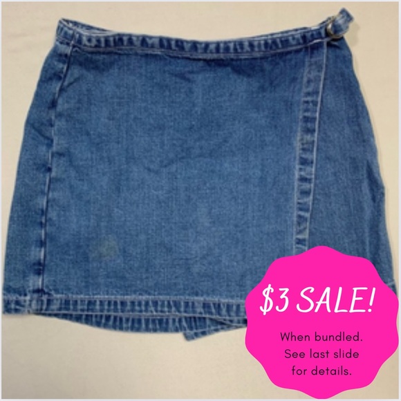 💥$3💥 GAP Denim Jean Skort Skirt Girl’s 6 Wrap Summer Classic Shorts Cute Fall - Picture 10 of 10